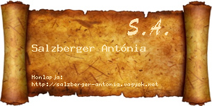 Salzberger Antónia névjegykártya
